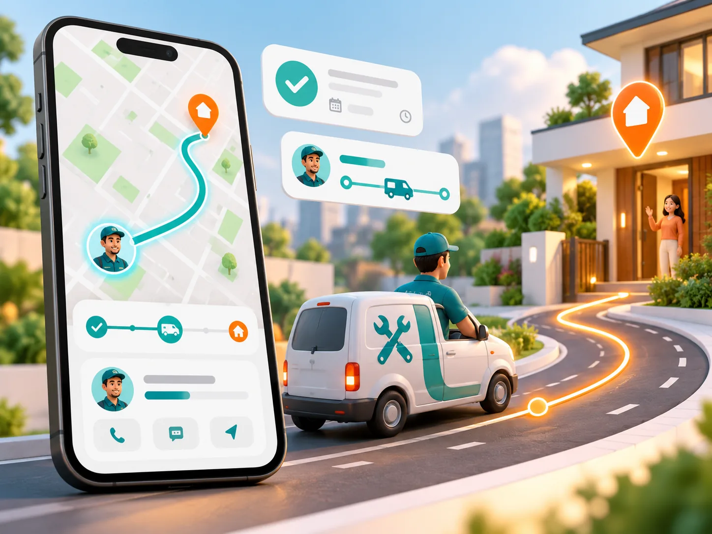 Digital home service booking journey